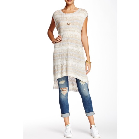 Free People Sunny Days Striped Knit Tunic - Picture 3 of 8